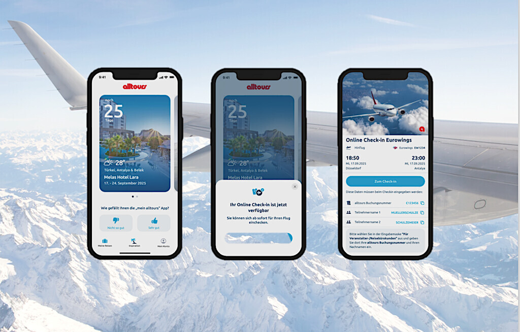 Alltours-App erleichtert den Online-Check-in