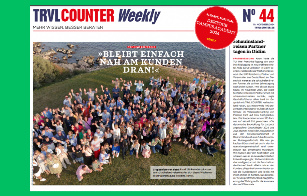 TRVL Counter WEEKLY Nr. 44 vom 11. November 2024