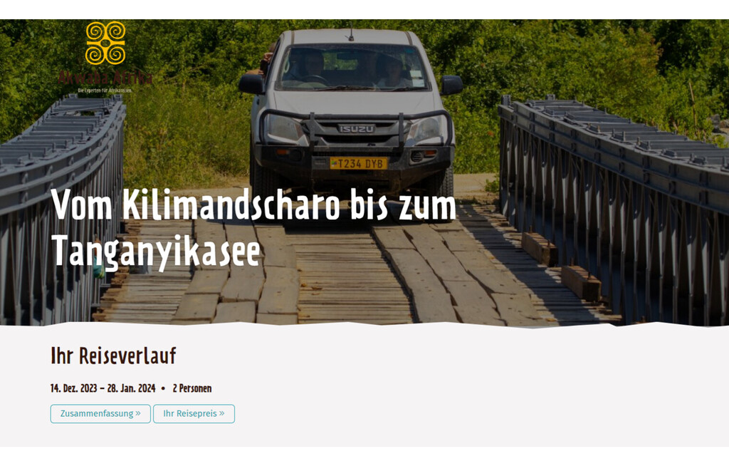 Online-Angebote für individuelle Afrikareisen
