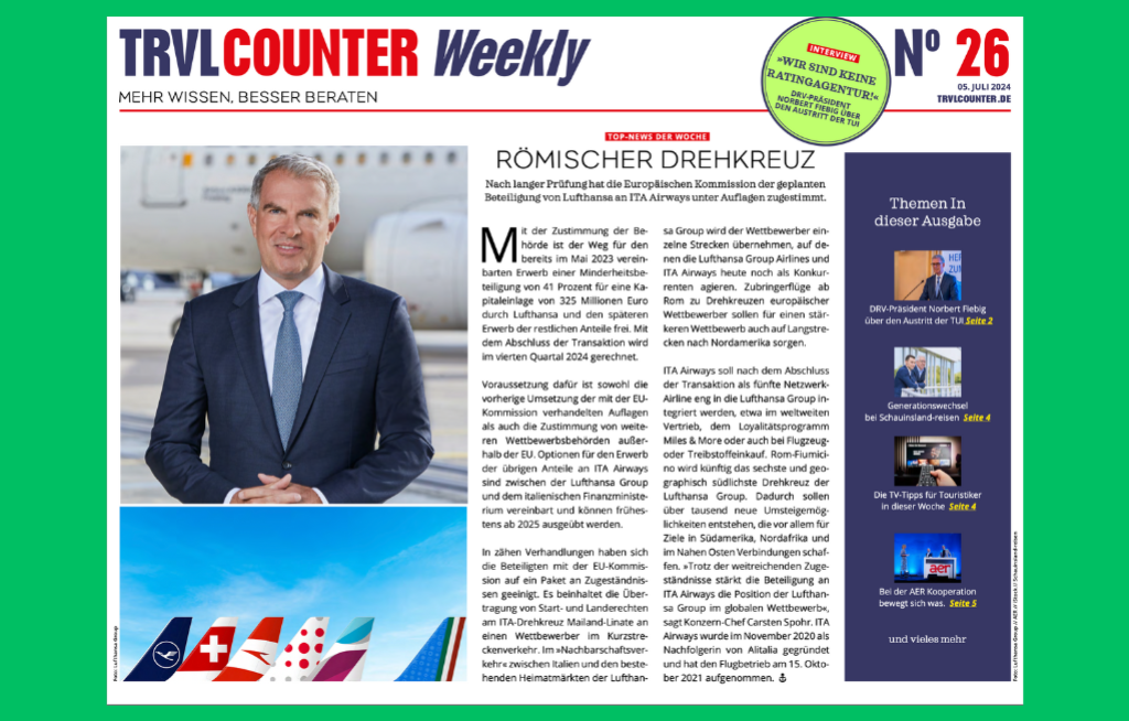 TRVL Counter WEEKLY Nr. 26 vom 05. Juli 2024