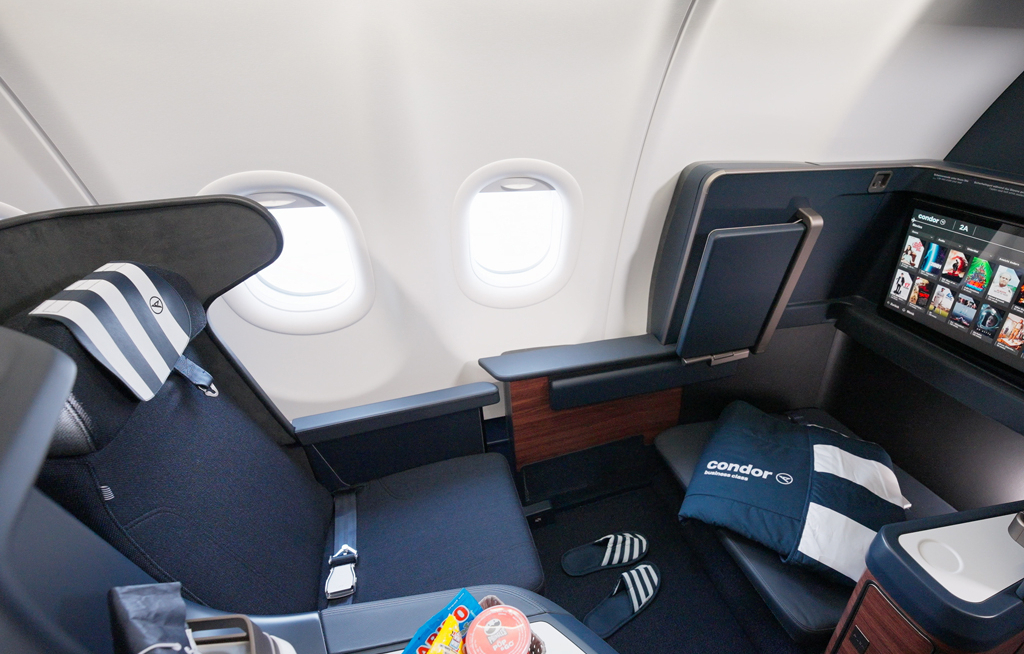 Exklusiver Prime Seat in Business Class