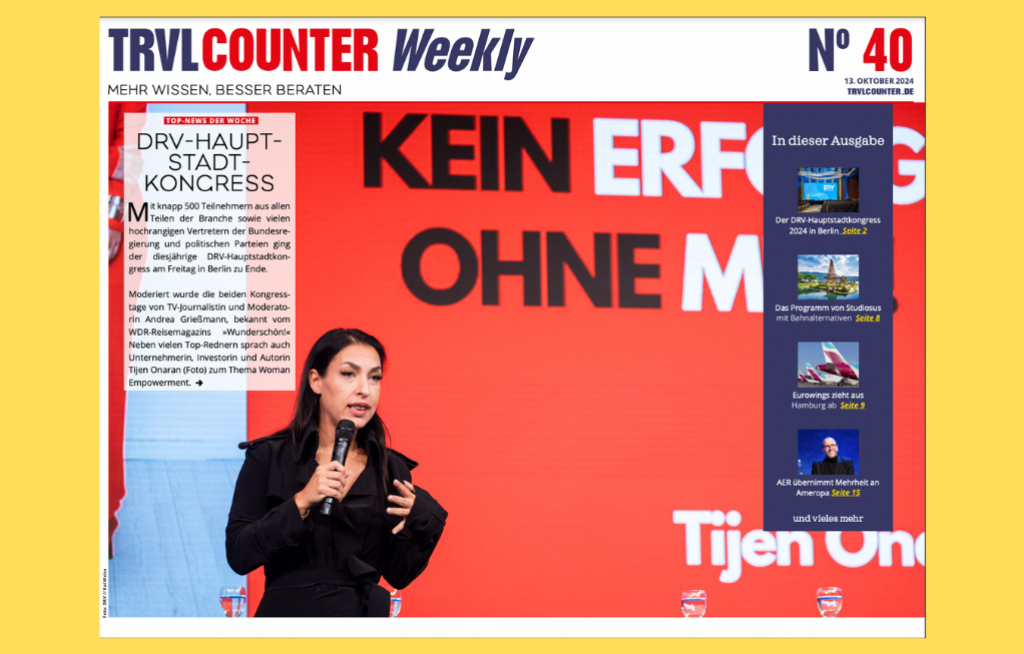 TRVL Counter WEEKLY Nr. 40 vom 12. Oktober 2024