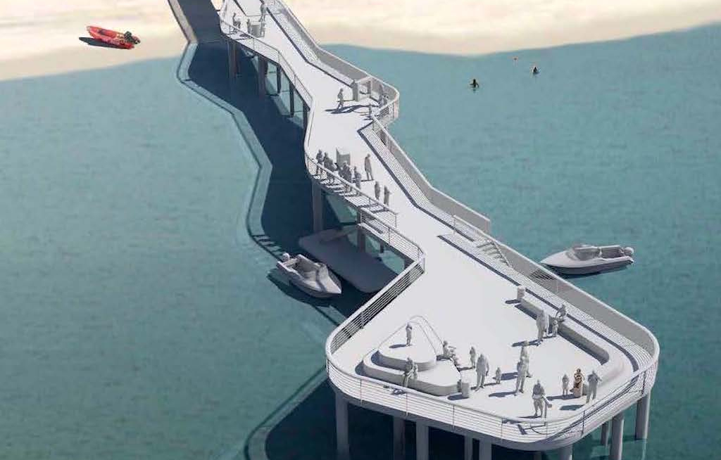 Neue Seebrücke am Weissenhäuser Strand