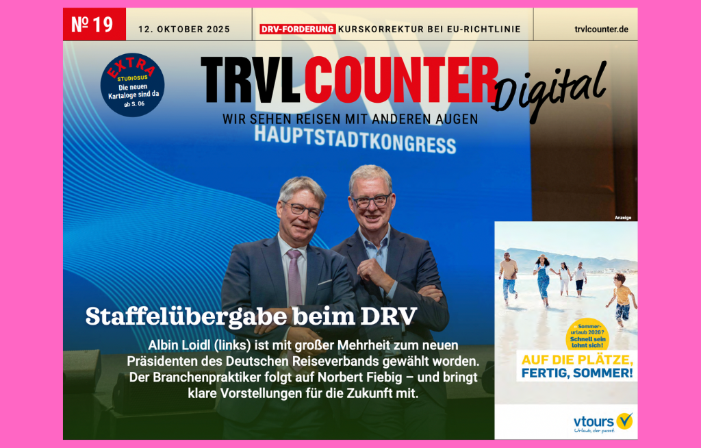 TRVL Counter DIGITAL Nr. 19 vom 12. Oktober 2025