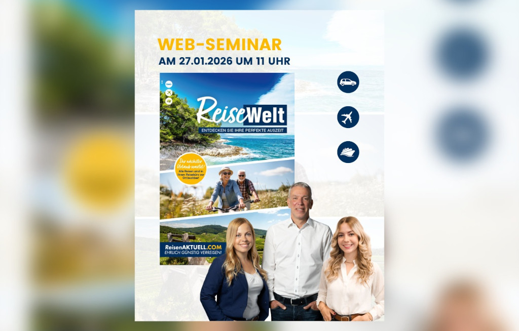Reisen Aktuell präsentiert Katalog-News im Webinar