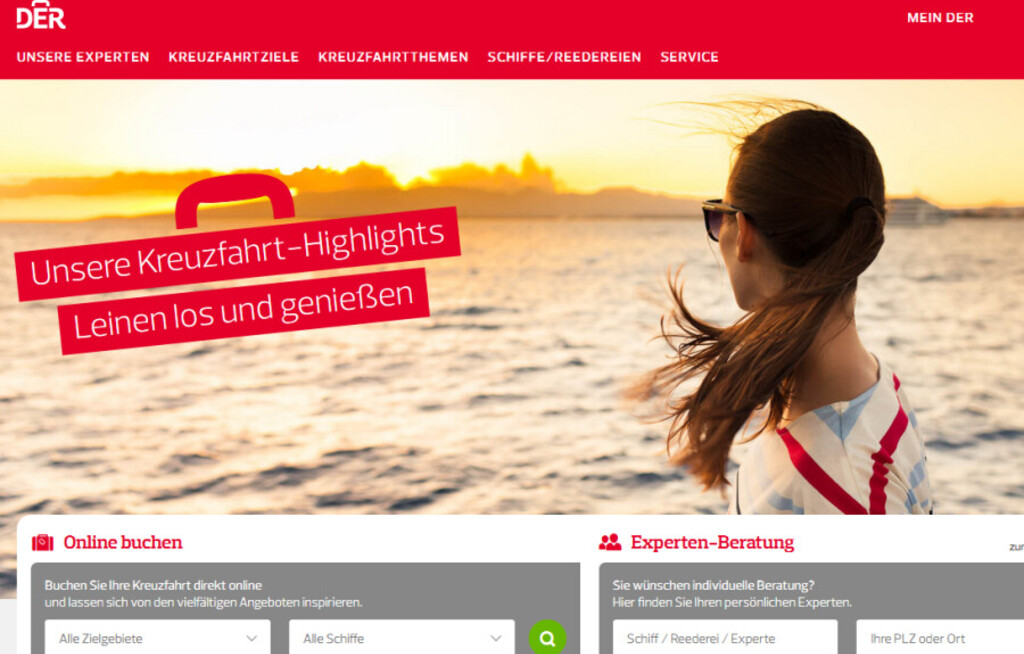 DER Reisebüros mit eigenem Kreuzfahrt-Portal