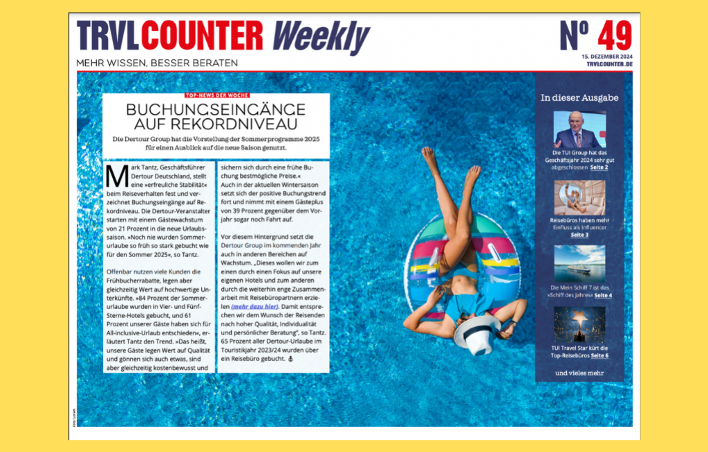 TRVL Counter WEEKLY Nr. 49 vom 15. Dezember 2024