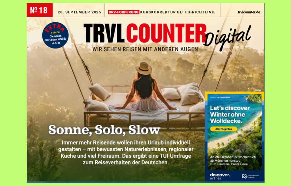 TRVL Counter DIGITAL Nr. 18 vom 28. September 2025