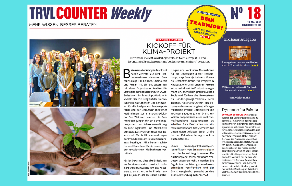 TRVL Counter WEEKLY Nr. 18 vom 10. Mai 2024