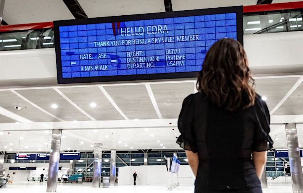 Personalisierte Anzeigetafeln am Flughafen