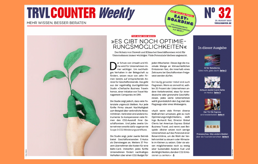 TRVL Counter WEEKLY Nr. 32 vom 25. August 2023