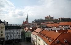 Vorsicht in der Innenstadt von Bratislava