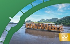 Neues Schiff auf dem Mekong