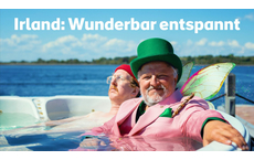 Mit Zauberstab durch Irland – Uke Bosse und Axel Prahl feiern das Slow Travel-Märchen